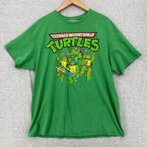 Teenage Mutant Ninja Turtles Shirt Mens Extra Large Green Short Sleeve Tee